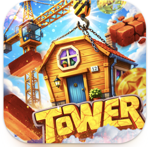 Icono de app Tower Winner Game — juego arcade colorido
